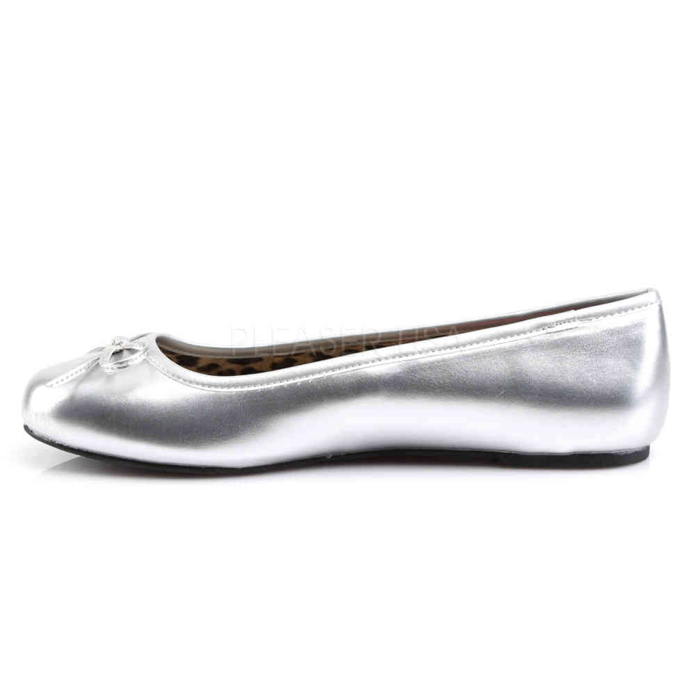 Pleaser Pink Label - ANNA01 Ballet flat - Pole dance shoes - Silver coloured Product image